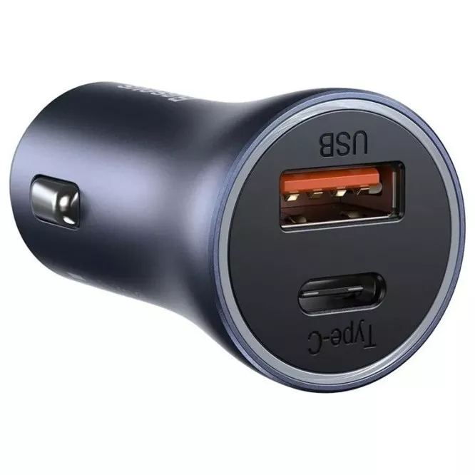 Автомобильное зарядное устройство Baseus Golden Pro Dual Quick Charger 40W Серый (CCJD-0G) | Фото 2 из 3