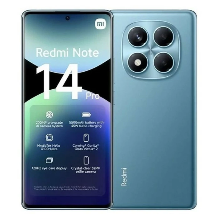Смартфон Xiaomi Redmi Note 14 Pro 12/512GB Синий (Ocean Blue) | Фото 1 из 3