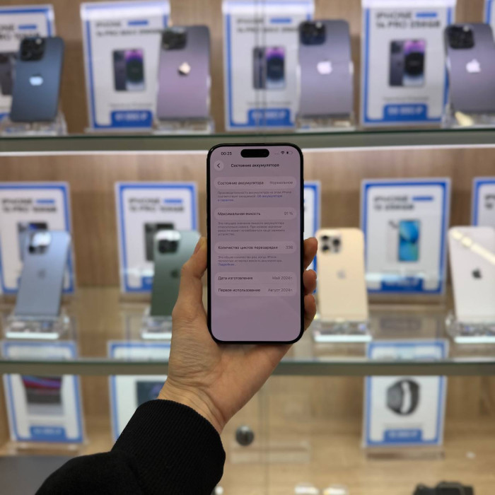 Б/у Смартфон Apple iPhone 15 Pro 128GB Черный (Black Titanium)