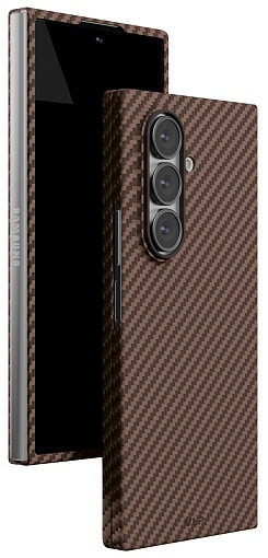 Чехол защитный VLP Kevlar Case с MagSafe для Samsung Z Fold 7, коричневый