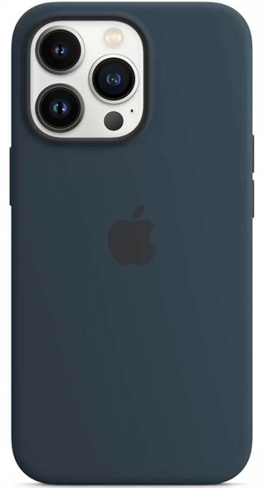 Чехол Silicone Case MagSafe для iPhone 13 Pro Max Тёмно-голубой