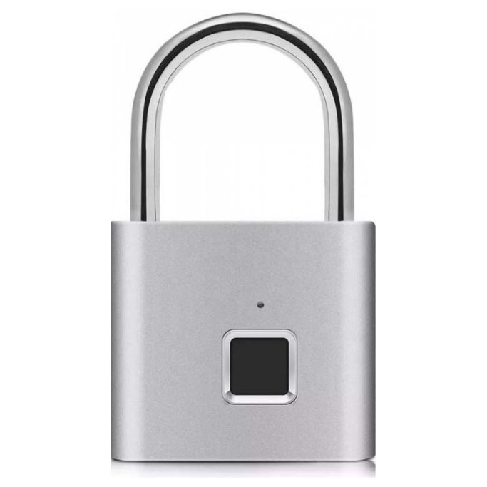 Умный замок Xiaomi Noc Loc Smart Fingerprint Padlock работающий по отпечатку пальца Серебряный