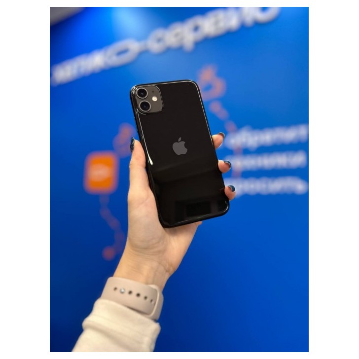 Б/у Смартфон Apple iPhone 11 128GB Черный RU | Фото 1 из 7