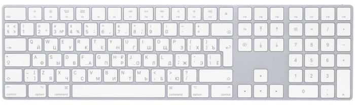 Клавиатура Apple Magic Keyboard with Numeric Keypad Bluetooth Белый (MQ052RS/A) | Фото 3 из 3
