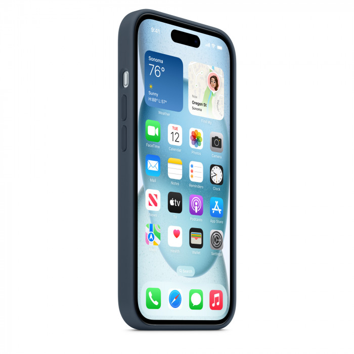 Чехол Silicone Case MagSafe для iPhone 15 Strom Blue