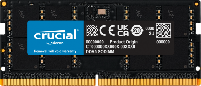 Оперативная память 32Gb DDR5 4800MHz Crucial SO-DIMM (CT32G48C40S5)
