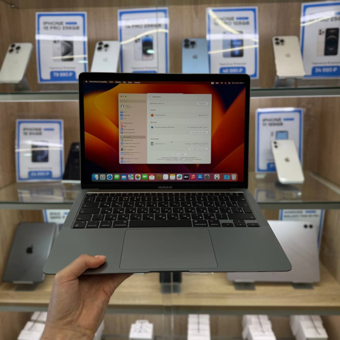 Уценка Ноутбук Apple MacBook Air 13 Late 2020 MGN63 (Apple M1, 8GB/256GB, 7-Core GPU) Серый космос | Фото 3 из 5