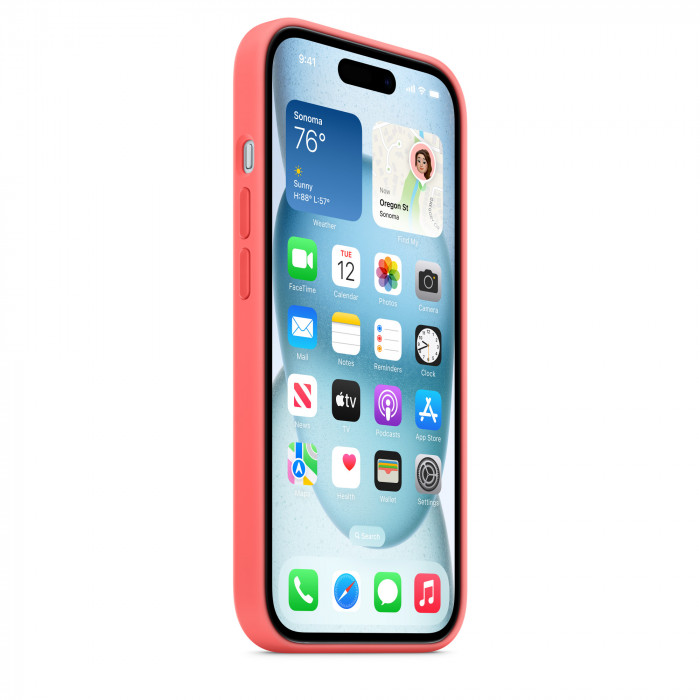 Чехол Silicone Case MagSafe для iPhone 15 Guava