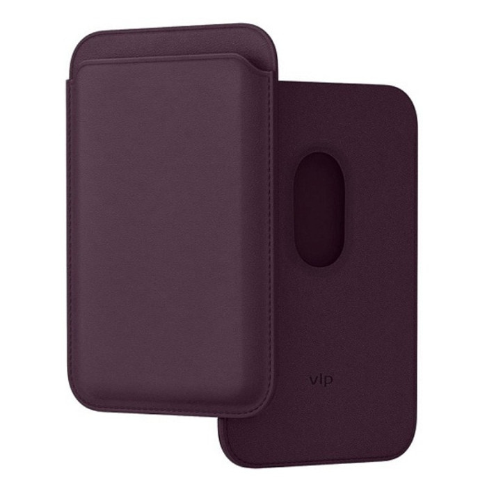 Картхолдер VLP из экокожи с MagSafe, марсала