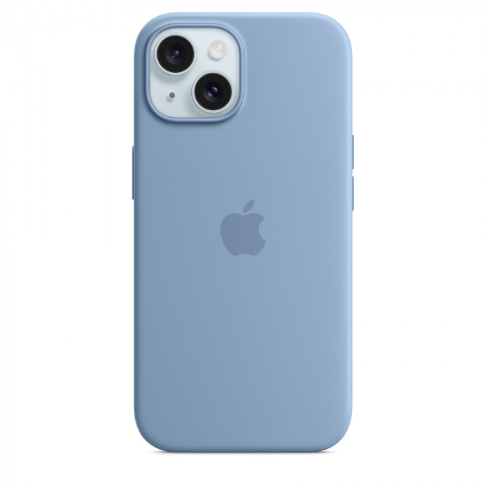Чехол Silicone Case MagSafe для iPhone 15 Winter Blue