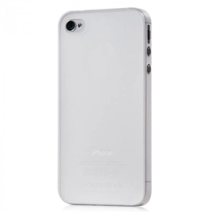 Чехол силиконовый 0,3 mm для iPhone 4/4s Черный Прозрачный