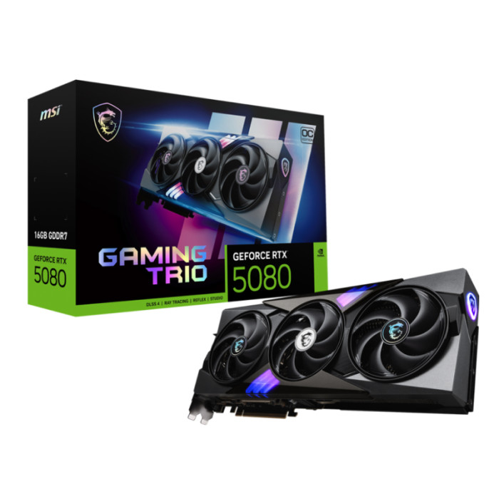 Видеокарта NVIDIA GeForce RTX 5080 MSI OC 16Gb (RTX 5080 16G GAMING TRIO OC) | Фото 1 из 1