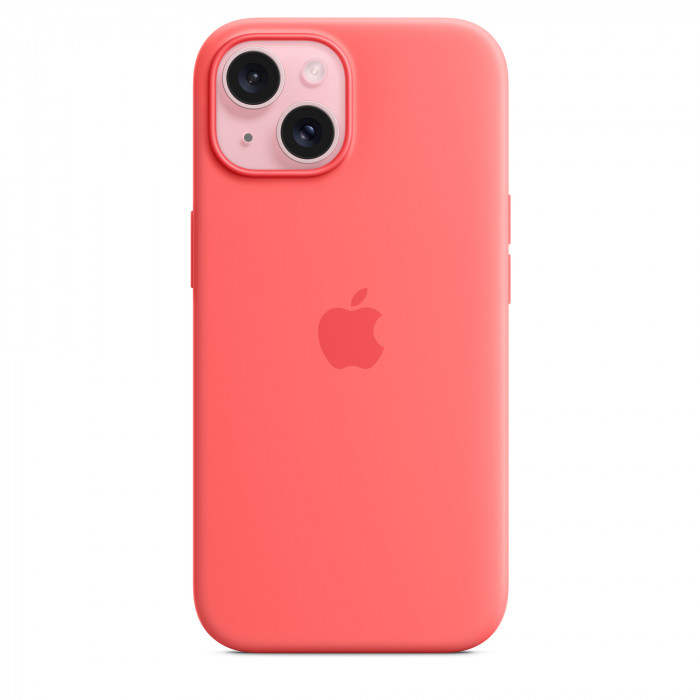 Чехол Silicone Case MagSafe для iPhone 15 Plus Guava