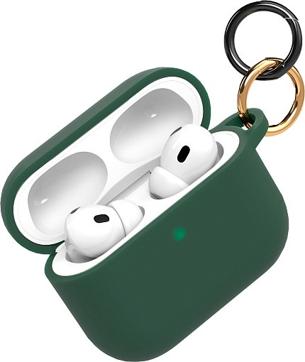 Чехол силиконовый VLP Charm Case для AirPods Pro 3, темно-зеленый