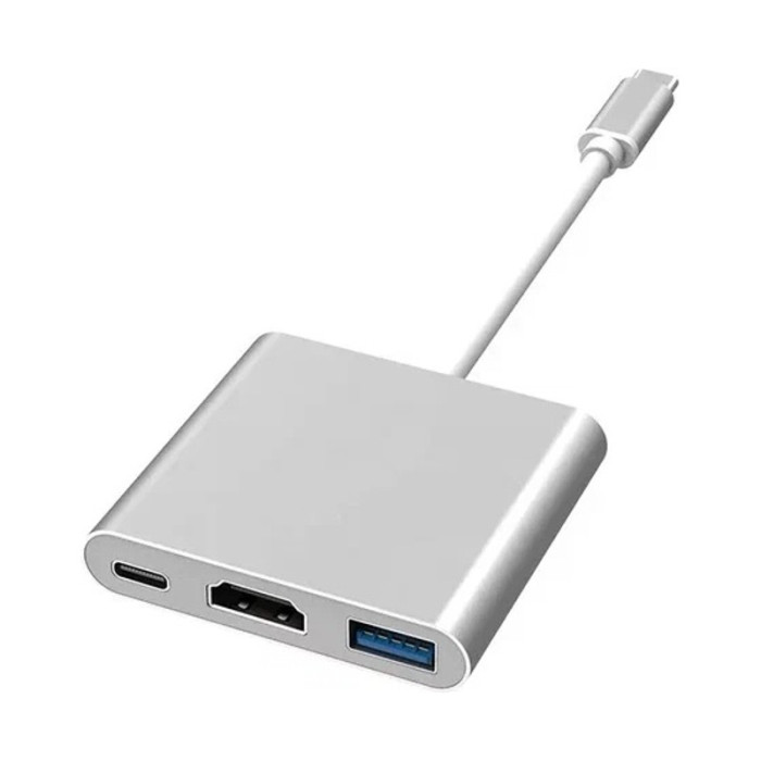 Хаб Baseus Type-C to USB3.0 + HDMI + PD Белый