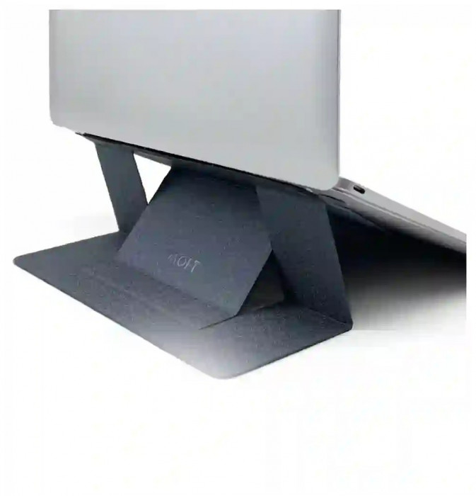 Охлаждающая клейкая подставка для ноутбука MOFT Laptop Stand Черная (Black)