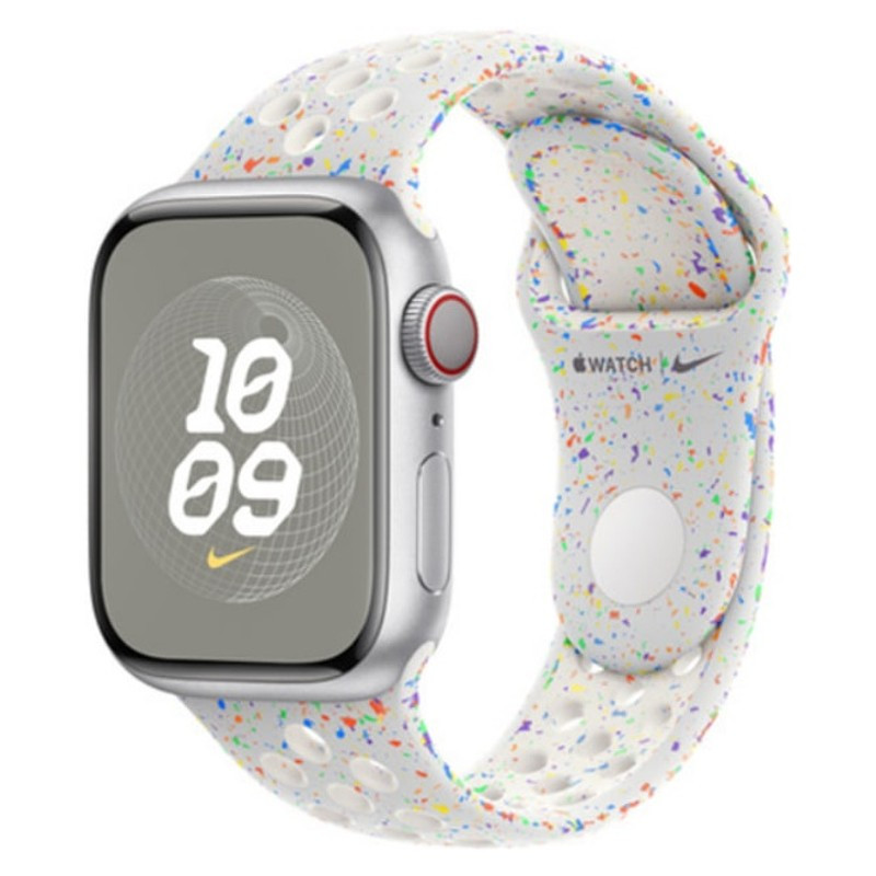Apple Watch Series 9 GPS 41mm Aluminum Case Silver with Nike Sport Band Pure Platinum