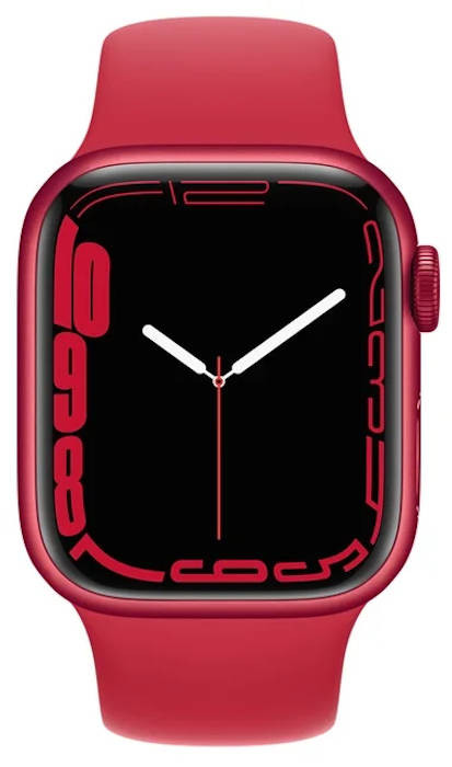 Умные часы Apple Watch Series 7 GPS 45mm Aluminum Case with Sport Band (PRODUCT)RED