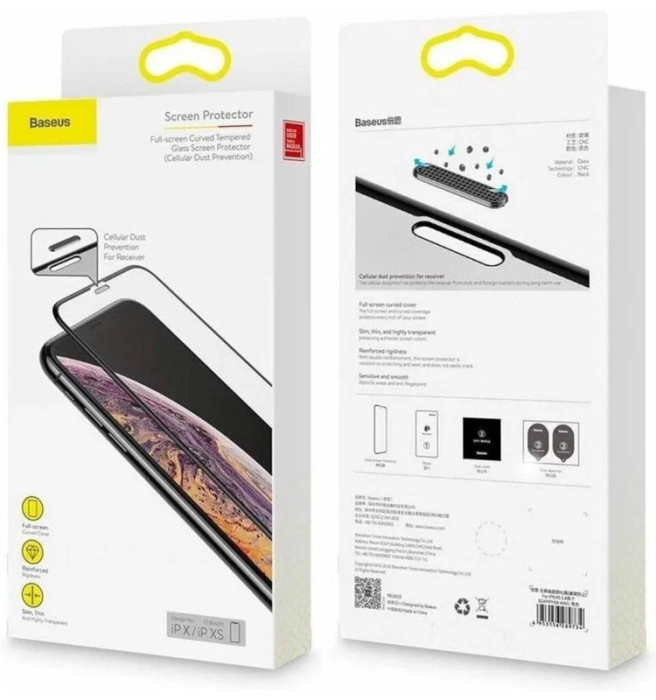 Защитное стекло BASEUS SGAPIPH58-WA01 для iPhone X/XS/11 Pro, Черный | Фото 2 из 2