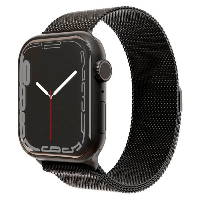 Ремешок из нержавеющей стали сетчатый VLP для Apple Watch 42/44/45, чёрный | Фото 1 из 2