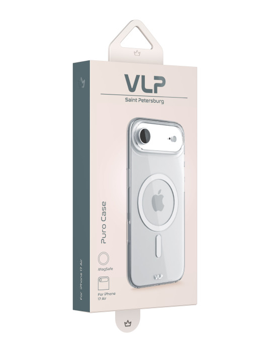 Чехол защитный VLP Puro Case с MagSafe для iPhone 17 Air, прозрачный