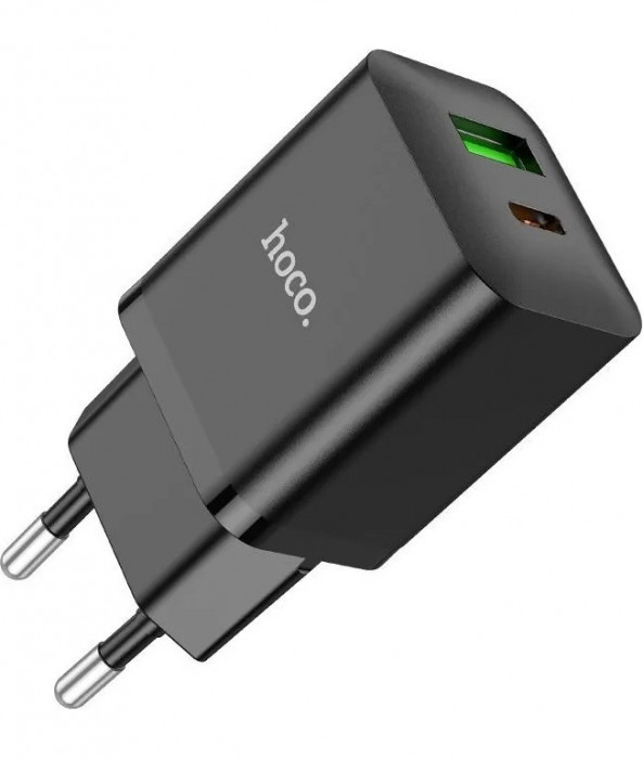 Зарядное устройство HOCO N28 USB-A USB-C 20W Черный