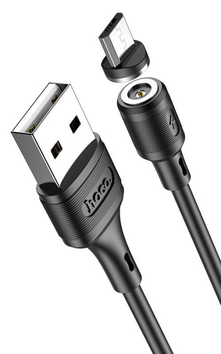 Кабель HOCO X52 Sereno Magnetic MicroUSB, 2.4А, магнитный, 1м, PVC Черный | Фото 5 из 5