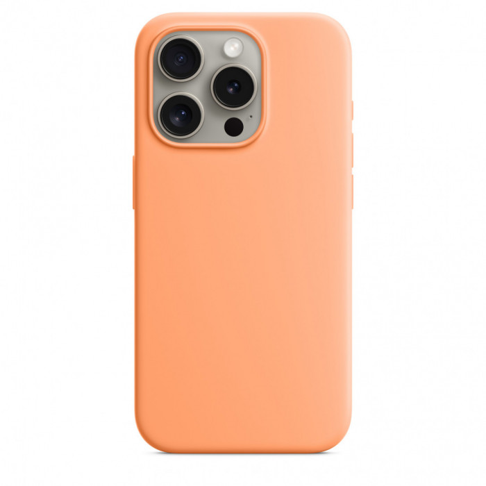 Чехол Silicone Case MagSafe для iPhone 15 Pro Max Orange Sorbet