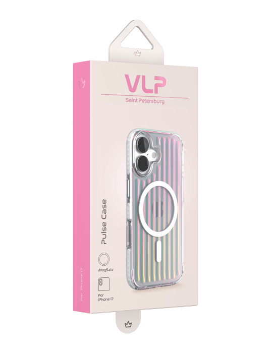 Чехол защитный VLP Pulse Case с MagSafe для iPhone 17, перламутровый