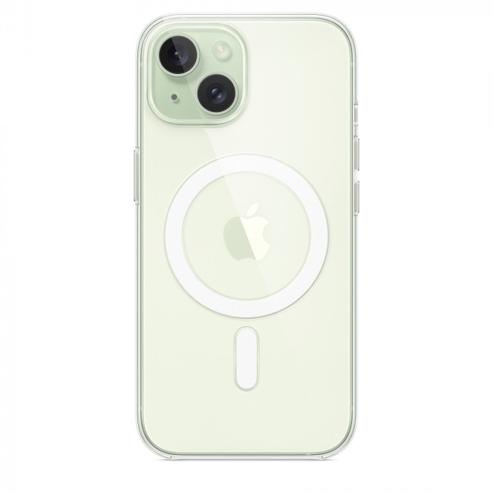Чехол Clear Case MagSafe для iPhone 15 Plus Прозрачный