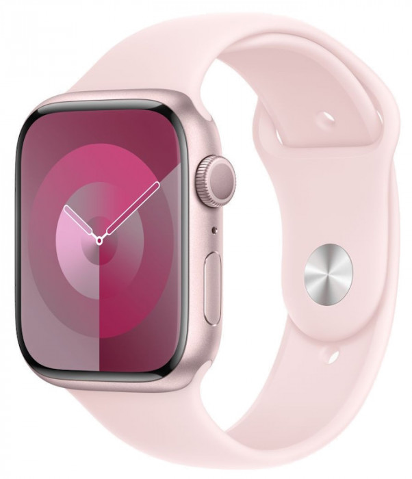 Умные часы Apple Watch Series 9 45mm GPS Aluminum Case with Sport Band Pink | Фото 1 из 4