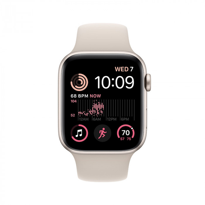 Умные часы Apple Watch SE 2022 44mm Aluminum Case with Sport Band Сияющая звезда