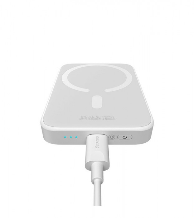 Внешний аккумулятор Baseus Power Bank MagSafe 6000mAh 20W Белый (PPCX020102) | Фото 4 из 9