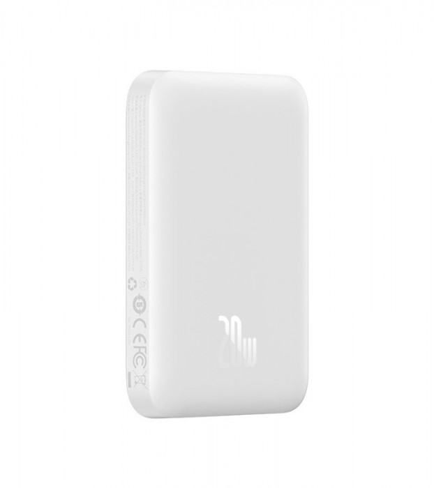 Внешний аккумулятор Baseus Power Bank MagSafe 6000mAh 20W Белый (PPCX020102) | Фото 7 из 9