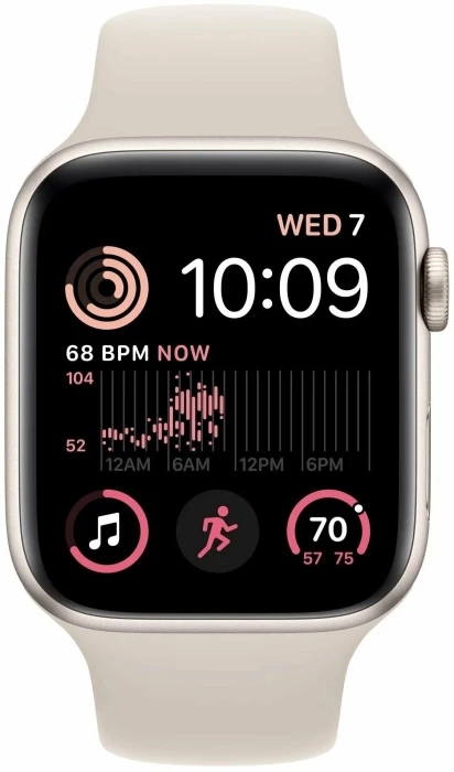 Умные часы Apple Watch SE GPS 40mm Aluminum Case with Sport Band Золотистый/Сияющая звезда