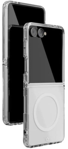 Чехол защитный VLP Crystal Case с MagSafe для Samsung Z Flip 7, прозрачный | Фото 2 из 2