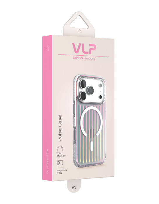 Чехол защитный VLP Pulse Case с MagSafe для iPhone 17 Pro Max, перламутровый