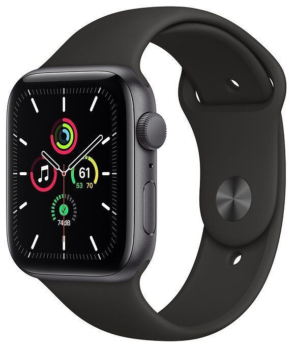 Умные часы Apple Watch SE GPS 40mm Aluminum Case with Sport Band Серый космос/черный | Фото 4 из 4