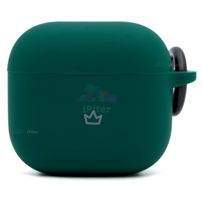 Чехол силиконовый VLP Charm Case для AirPods 4, темно-зеленый