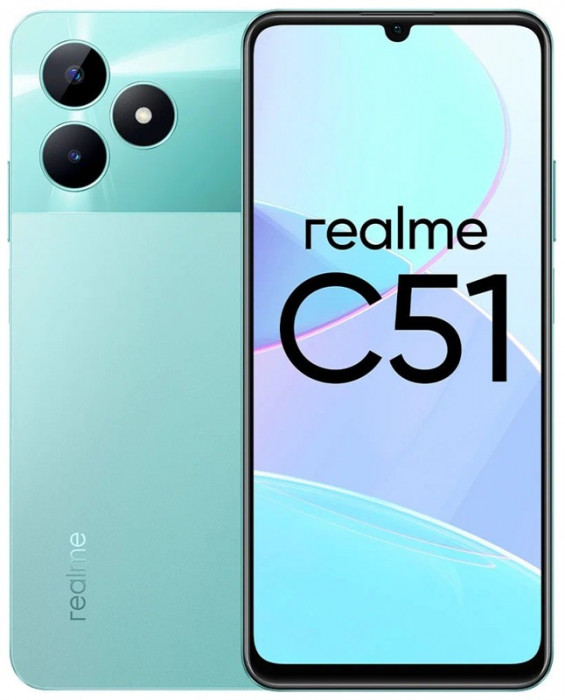 Смартфон Realme C51 4/64GB Зеленый (Mint Green) EAC