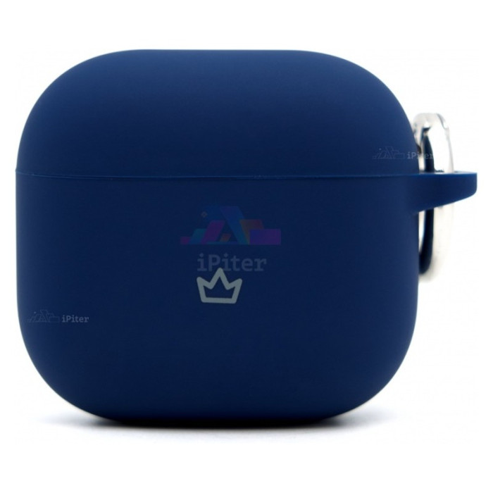 Чехол силиконовый VLP Charm Case для AirPods 4, темно-синий