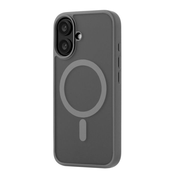 Чехол защитный uBear Cloud Mag Case для iPhone 16, MagSafe совместимый, усиленный, силк-тач, Cерый | Фото 5 из 5