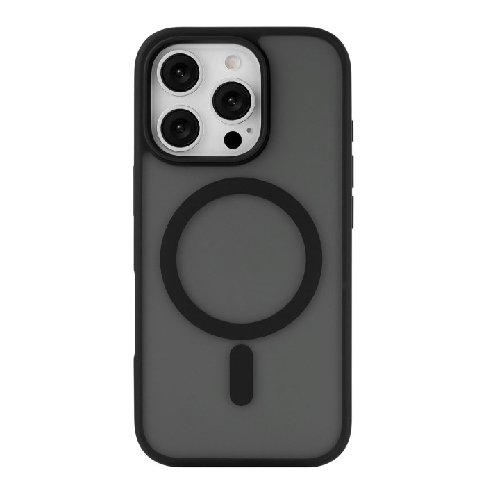 Чехол защитный uBear Cloud Mag Case для iPhone 16 Pro, MagSafe совместимый, усиленный, силк-тач, Черный | Фото 1 из 5
