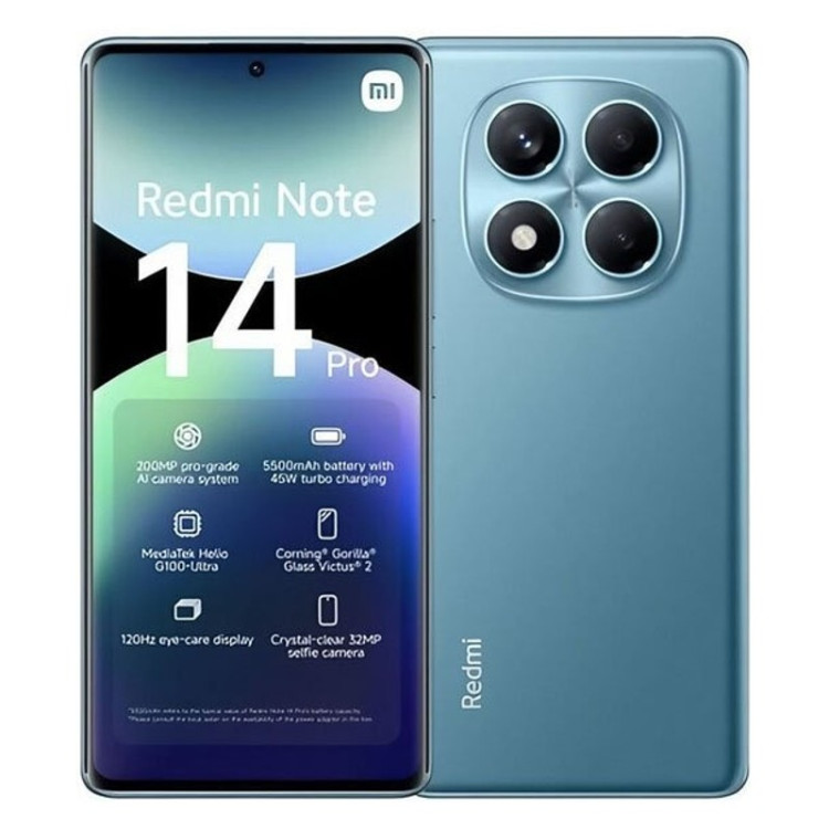 Смартфон Xiaomi Redmi Note 14 Pro 12/512GB Синий (Ocean Blue)