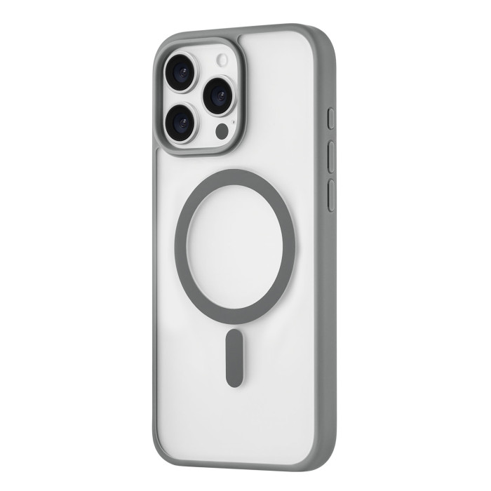 Чехол защитный uBear Cloud Mag Case для iPhone 16 Pro Max, MagSafe совместимый, усиленный, силк-тач, Cерый | Фото 5 из 5