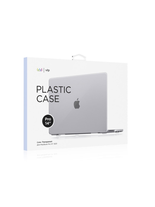 Чехол защитный VLP Click Case для MacBook Pro 14.2'' (M1, M2, M3, M4), прозрачный