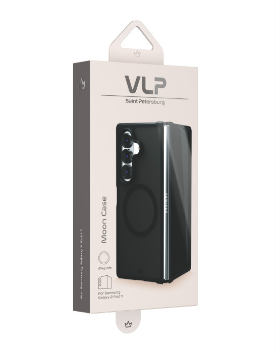 Чехол защитный VLP Moon Case с MagSafe для Samsung Z Fold 7, черный