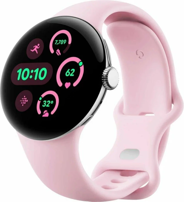 Умные часы Google Pixel Watch 3 41mm Wi-Fi Серебряный (Polished Silver/Rose Quartz)