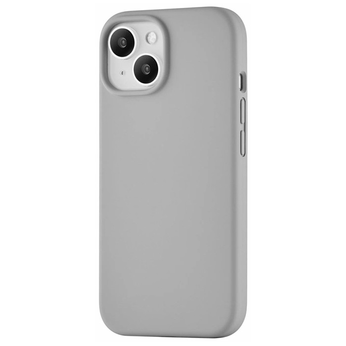 Чехол защитный uBear Touch Mag Case, iPhone 15, MagSafe, силикон, серый