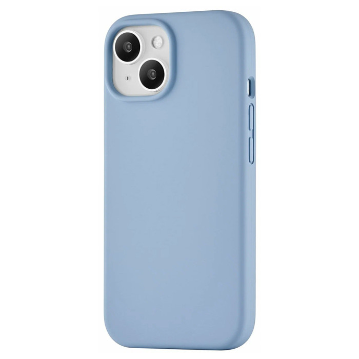 Чехол защитный uBear Touch Mag Case, iPhone 15, MagSafe, силикон, голубой